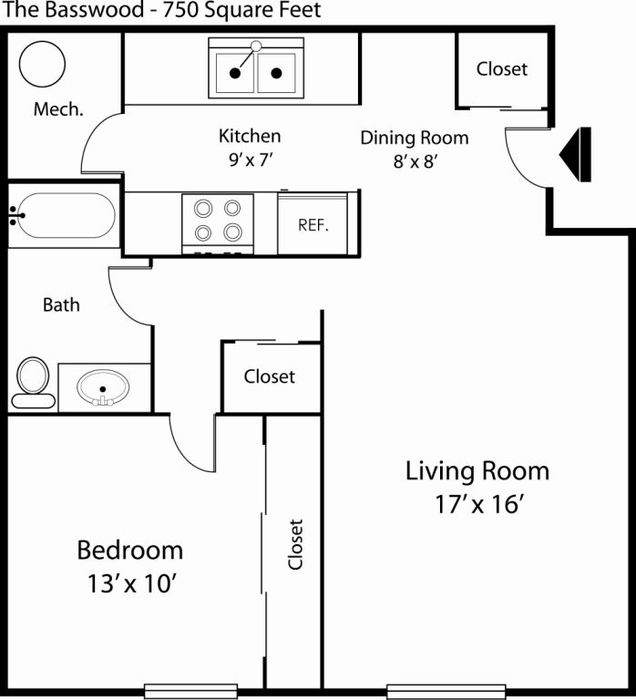 The Basswood Floor Plan Image